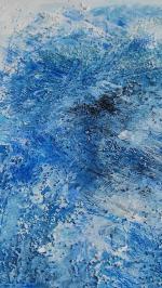 Сине-синий, текстурная абстракция